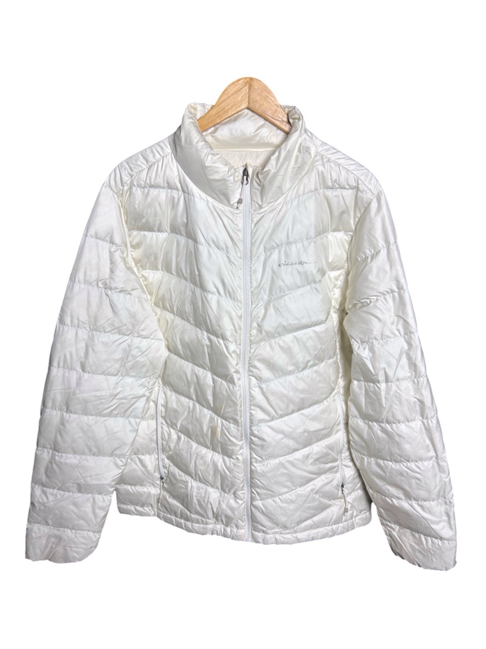 Eddie Bauer White Packable Down Puffer Jacket Coat Women's XL/XXL